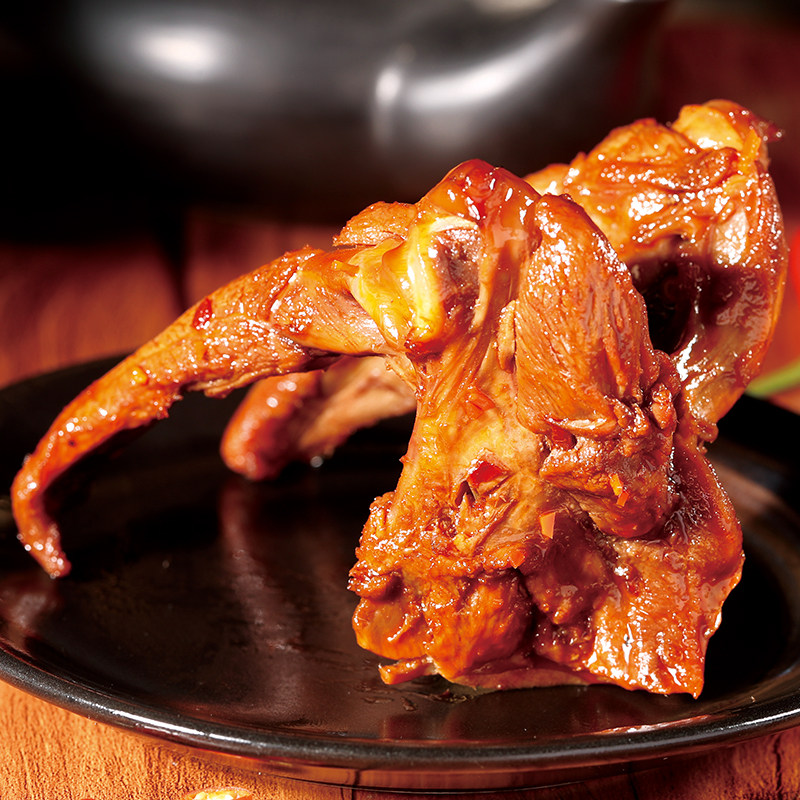 鲜满多香辣锁骨卤味熟食即食小吃鸭货鸡肉类小零食品休闲麻辣整箱