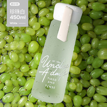 High value frosted student water Cup cute girl simple fresh Mori line red creative trend portable water bottle