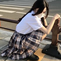 Little Bears skirt genuine Rabbit sewing JK uniform full set swallow home summer shirt shirt blala sauce short grid dress woman