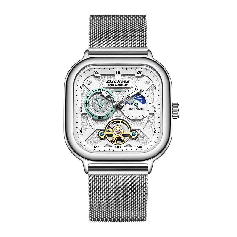 Dickies Watch Men's Square Automatic Mechanical Watch Tourbillon