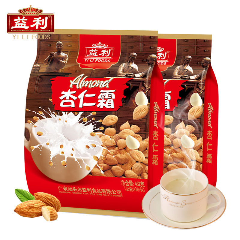益利杏仁霜营养早餐432g*2袋