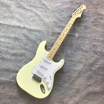 Factory Direct Milk Yellow ST Electric Guitar Feel Comfort Quality Assurance
