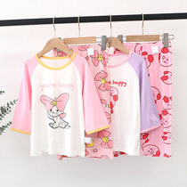 Girl Sleepwear Modale Childrens Home Conserved 70% Sleeves Little Girl Child Air Conditioning Suit Cute Summer Thin