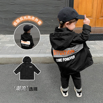 Boys assault jacket back reflective windbreaker Net red jacket autumn spring and autumn baby 1 year old baby child tide X1379