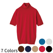 fieldnotes) (UK) John Smedley high-collar short sleeve head sheep capillary sweater