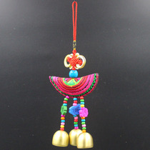 Deciduous leaves and recovery ethnic style embroidery embroidery wind chimes decoration pendants gift wind chimes decoration bedroom ornaments