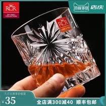 Italy imported RCR carved crystal glass Whiskey glass Beer glass Water glass Juice glass XO foreign wine glass