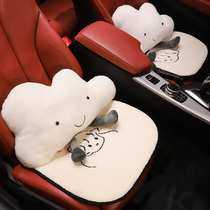 Car leaning on pillows upscale vehicular head pillows waist close to suit creative personality cute cloud adorable neck cushion female