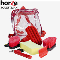 HORZE tail single brush horse tool cleaning set horse brush hooves comb 6 sets horse care wash brush