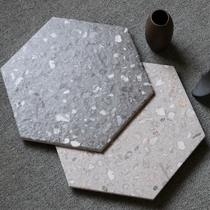 Modern hexagonal brick terrazzo tile 200*230 hemp floor tiles non-slip milk tea shop Clothing store Kitchen balcony