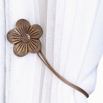 Retro curtain magnet buckle strap pair of bundled rope creative ins light luxury European American pastoral flower decoration