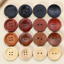 Round large wooden buttons for men and women Black coats Wool sweater cardigan jacket clothes buttons Children buttons