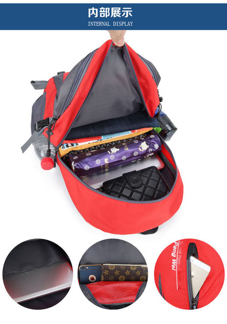 Backpack ຜູ້ຊາຍຄວາມອາດສາມາດຂະຫນາດໃຫຍ່ການເດີນທາງ Mountaineering Bag ຄອມພິວເຕີ Backpack Fashion Trend Junior High School High School College Student Bag