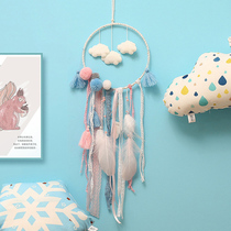 diy cloud dreamcatcher hanging small wind chimes Hanging pendant Girl room Kindergarten creative ceiling decorations