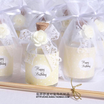 Zhang Fat Fat party pudding mousse bottle Lace flower decoration Pudding bottle tied flowers