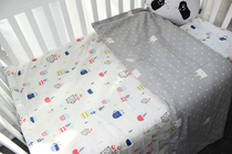 Baby cotton bedding three-piece cotton quilt cover Newborn sheets Class A baby spring summer and autumn bedding quilt cover