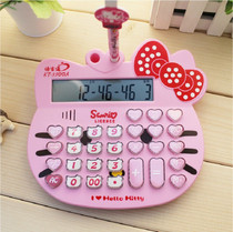 Hello Kitty cartoon solar calculator cute voice pink computer kt Hello Kitty