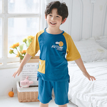 (Broken Code Clearance) Kids Pure Cotton Pajamas Boys Summer Thin Boys Summer Cotton Short Sleeve Sets