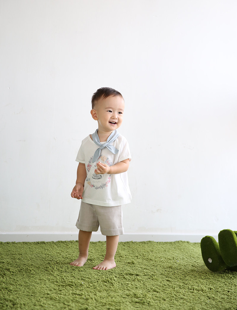 [现货] 原创 littlepeanut 小清新熊猫印花全棉短袖t恤 三款 亲子