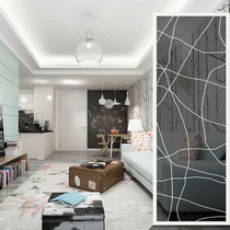 Modern minimalist grid art glass household screen partition into the living room to block the entrance decoration tempering process