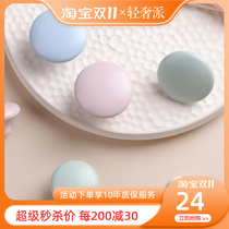 Simple Morandi color handle high-end wardrobe door cabinet drawer modern decorative round single hole small handle