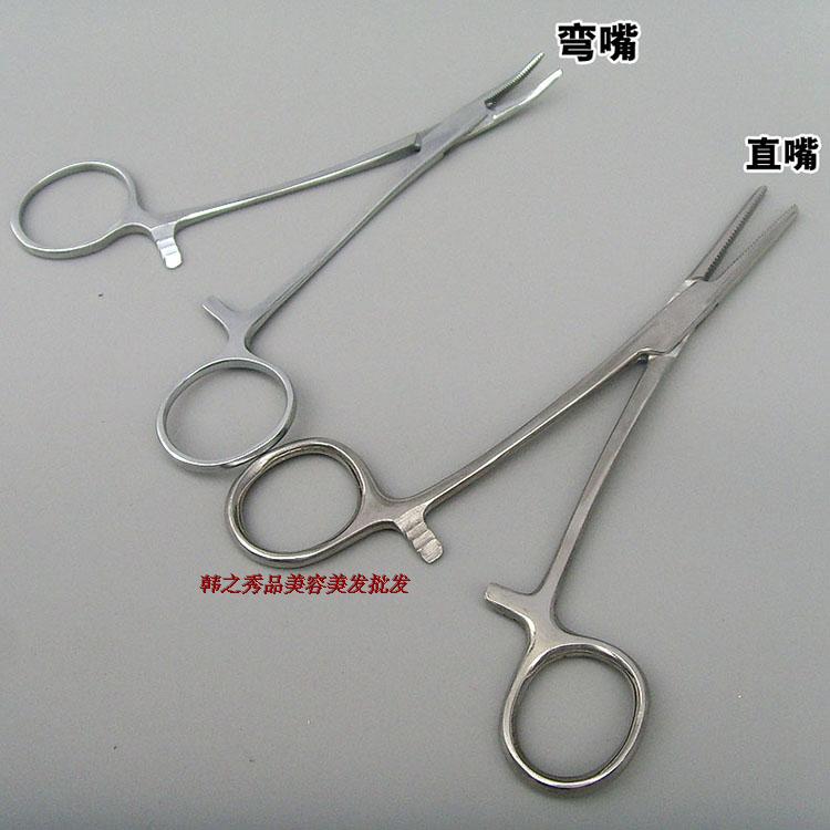 血管钳不锈钢医用弯嘴直嘴止血钳摘钩钳渔具宠物拔毛18cm