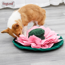 doglemi lotus flower smelling mat training Slow food dog toy relieves stress healthy dog bowl cushion Slow food bowl