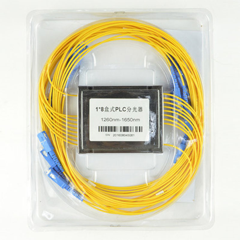 founding letter fiber optic splitter, one to eight splitter, 1 to 8 splitter box, splice box, tapered optical splitter, sc telecom grade