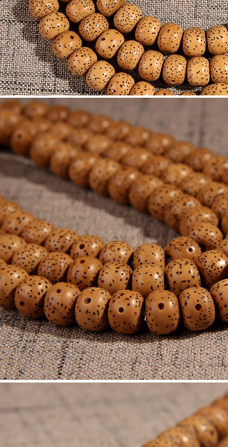 陈籽星月菩提108颗正月素珠老料海南老星月菩提子手串项链男手链