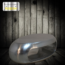 Retro loft industrial metal wind aluminum leather tea table personality creative round hollow small tea table edge a few short tables