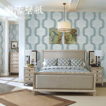 Imported paper American pastoral floral leaves wallpaper Nordic light luxury living room bedroom room TV background wallpaper