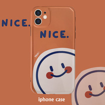 Play win Korean wind smiley face 12 11pro Max Apple X XS XR SE phone case iPhone7p female 8plus silicone day Korean ins personality creation