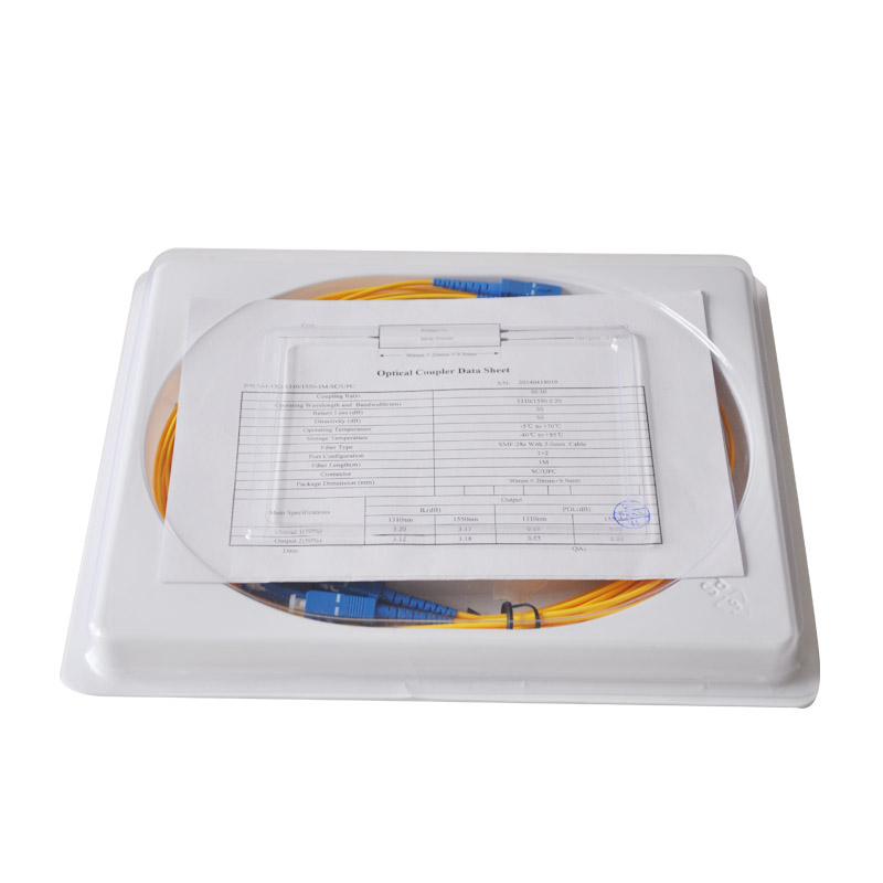 haina 1 minute 2 splitter sc fiber splitter single-mode taper pigtail splitter carrier-grade