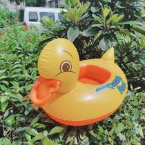 Inflatable yellow duck boat batch inflatable yellow duck seat cartoon animal children sitting boat seat inflatable swimming ring