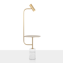 Postmodern marble floor lamp creative personality Golden coffee table floor lamp light luxury club model room floor lamp