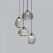 Nordic Personality Glass Chandelier Modern Designer Bedroom Bedside Headlights Restaurant Bookroom Minimalist Creative Decorative Chandelier