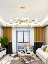 Nordic chandelier Living room Modern minimalist Restaurant Atmosphere Magic Bean Lamp Creative Individuality Light Lavish Bedroom Molecular Chandelier