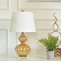 Lamp bedroom bedside creative romantic simple modern personality Golden warm bedside table lamp living room dowry lamp