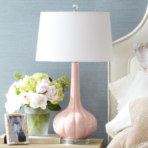 Left and right should be pink warm romantic American country desk lamp bedroom bedside lamp garlic living room study s