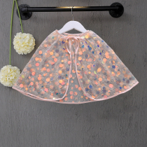 Girls small cloak Medium long gauze skirt outside the girls shawl sunscreen clothes in the big childrens lace cloak jacket summer