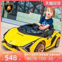 Lamborghini Kids Electric Car Quad Car Unisex Kids Toy Car Seatable Baby Stroller With Remote Control