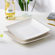 Ceramic West Buffet Steak Pasta Sara Pan Home Creative Phnom Penh High Sense Dinner Plate With Quad Square Dish Dish
