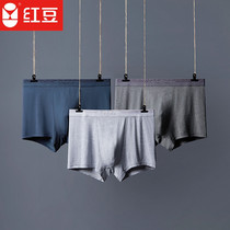 Red bean underwear mens ice silk incognito boxer shorts Modal summer thin breathable underpants boys four corners shorts head