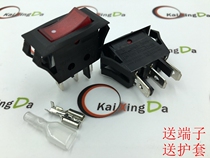 Taiwan RONGFENG boat type switch 3 foot 2 with red light gear rocker power switch Rongfeng original
