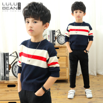 2019 autumn and winter clothes new boys childrens sweater baby thread coat base shirt striped sweater