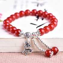 Crystal stall 2021 New twelve zodiac bull red agate bracelet womens handstring fashion versatile accessories tassel accessories