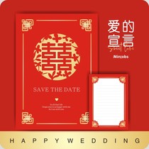 Blank declaration handwritten vows book marble INS Wind marriage love manifesto greet pro-game tricky groom