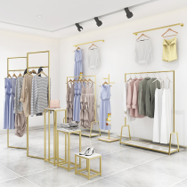 Iron clothing clothing store display rack upper wall rack floor rack running water table golden display rack screen window display rack