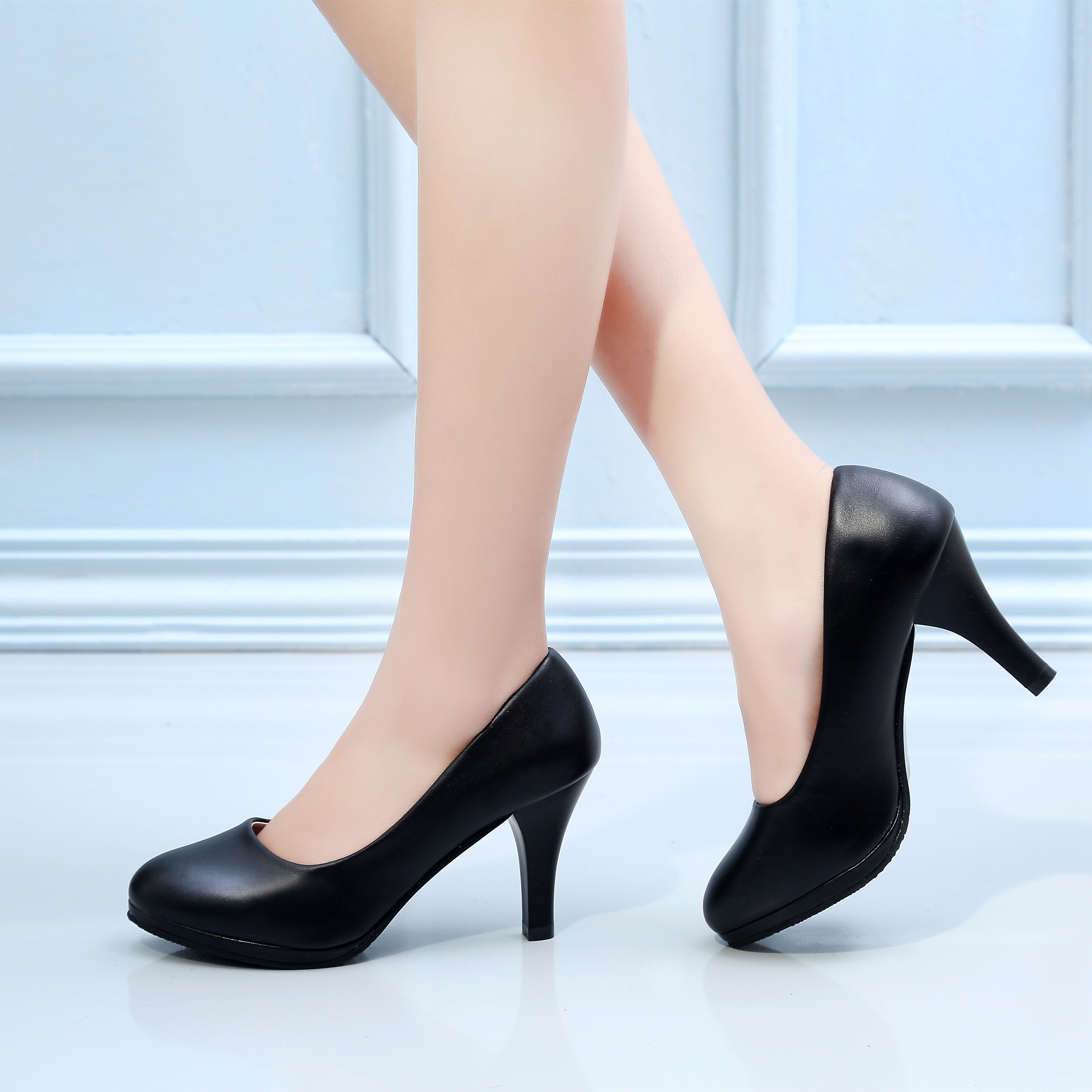 black high heel work shoes