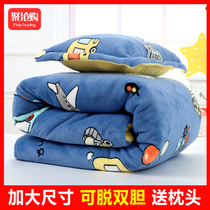 Baby quilt Spring and autumn thickened cartoon baby quilt removable and washable double gall Autumn and winter velvet childrens kindergarten quilt
